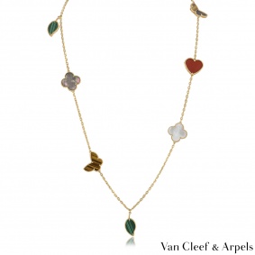 Van Cleef & Arpels Yellow Gold Lucky Alhambra Long Necklace VCARD80100 Van Cleef & Arpels Yellow Gold Lucky Alhambra Long Necklace VCARD80100